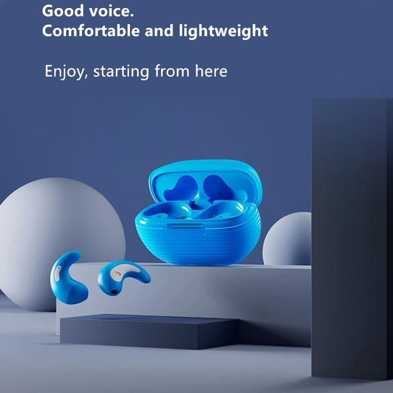 Bluetooth Earphones with Charging Case for Restful Sleep - Blue Wihout Silicone Case 10