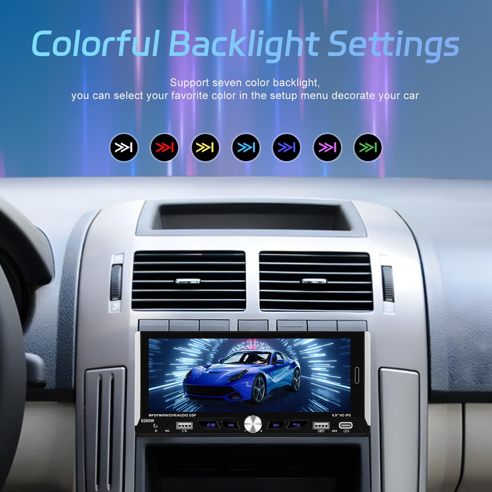6.9 Inch Car Mp5 Player With Carplay Function & Backup Camera - Standard + Ahd Camera 5