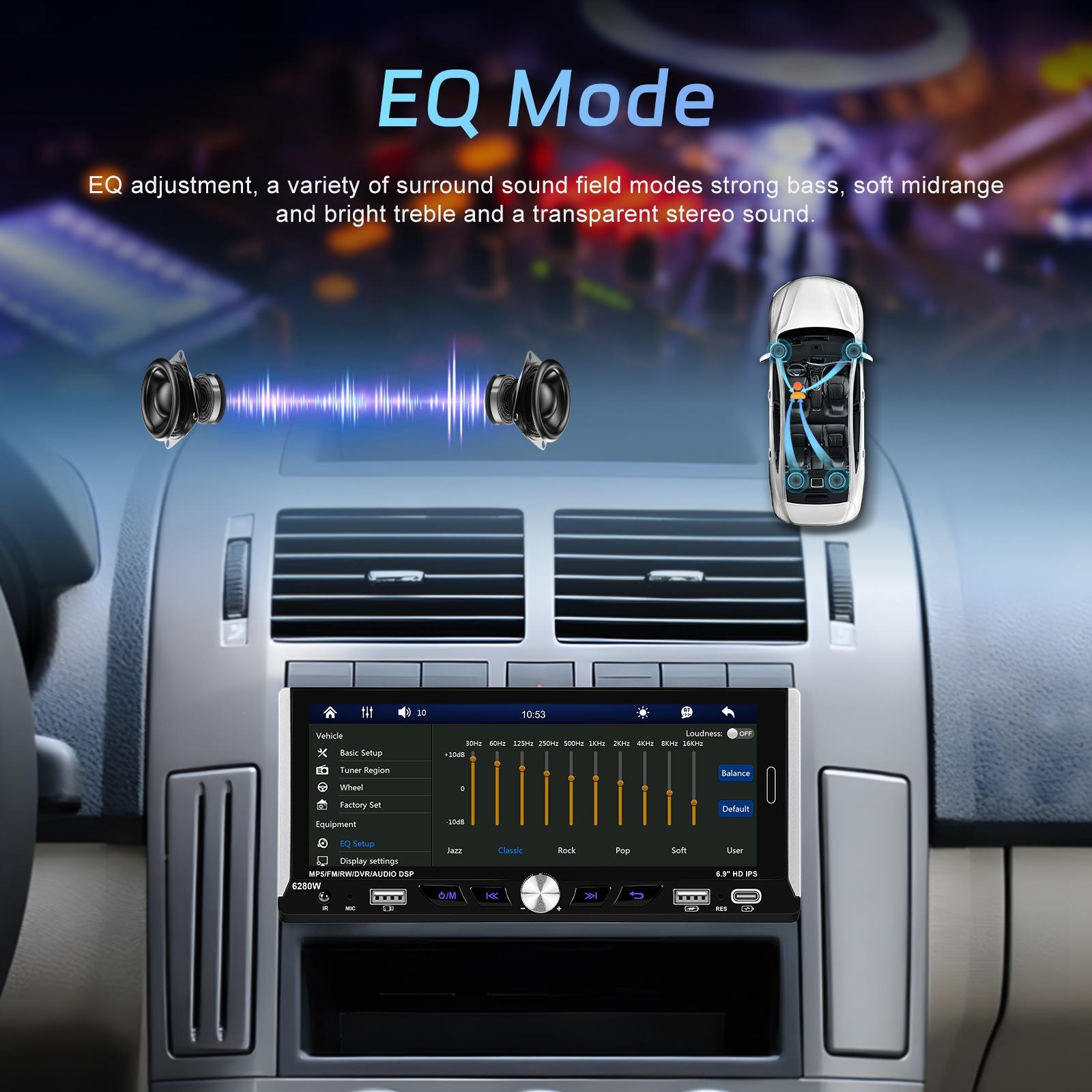 6.9 Inch Car Mp5 Player With Carplay Function & Backup Camera - Standard + Ahd Camera 14