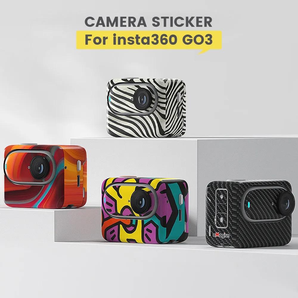 Carbon Fiber Style Body Sticker for Insta360 Go 3 Action Camera - Carbon Fiber 3