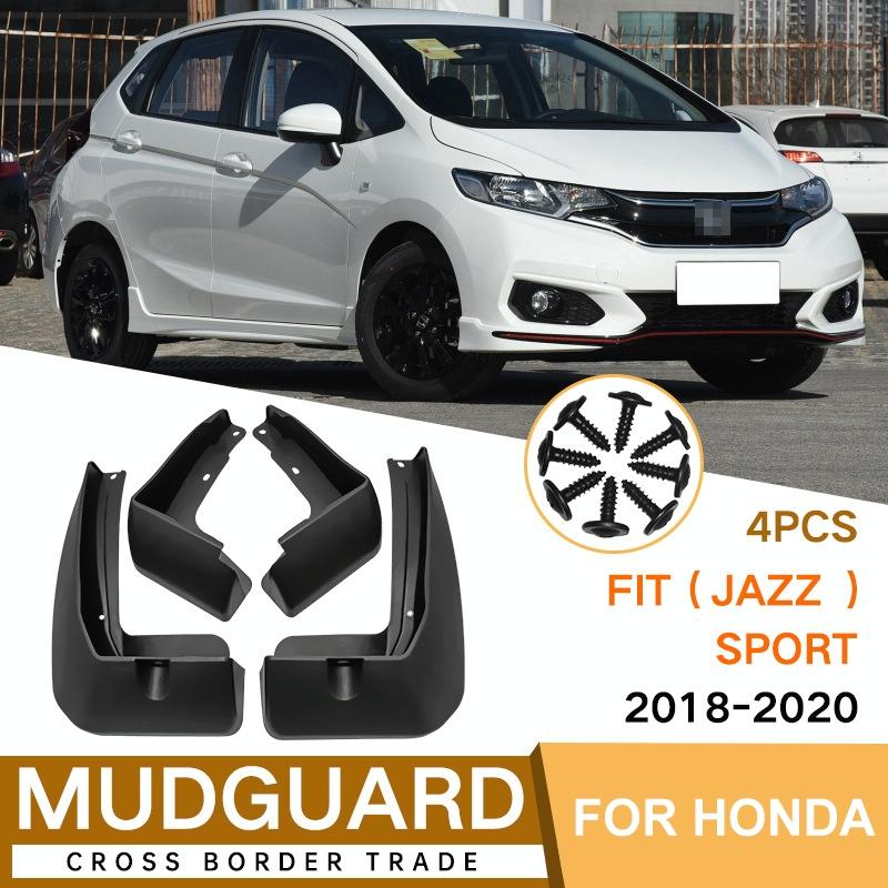 For Honda Fit Jazz Sport 2018-2020 4Pcs / Set Car Auto Soft Plastic Splash Flaps Fender Guard 3