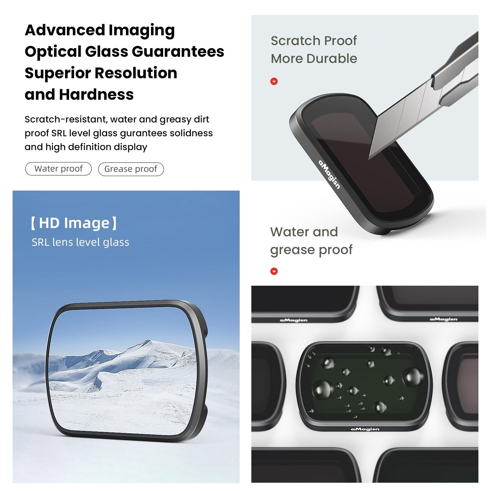 Double-sided Coated Filters for Dji Pocket 3 with Protective Goggles and Cpl Style - Nd16+Nd64+Nd256+Nd1000 10