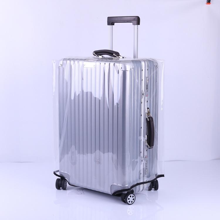 Waterproof Pvc Trolley Suitcase Cover - 24 Inch Rimless Transparent Dustproof 3
