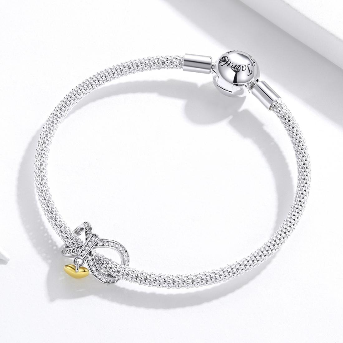 925 Sterling Silver Infinite Love Necklace & Bracelet Charm 8