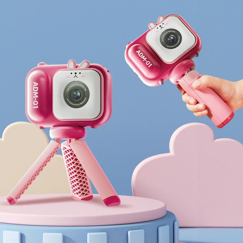 48Mp Dual Lens Kids Digital Camera With 2.4 Ips Screen And 32Gb Tf Card - Blue Fox - With 32G Tf Card Pink Bunny 4