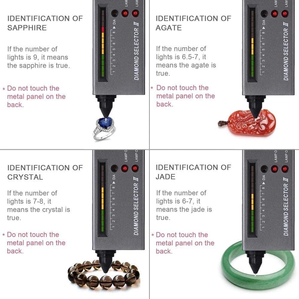 Led Diamond Selector with Battery Indicator - Black 8