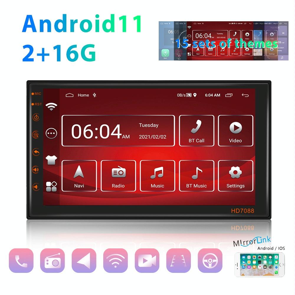7 Inch Android Navigation Wifi Vehicle Central Control Screen - 2 + 16G Standard + 12Lights Camera 9