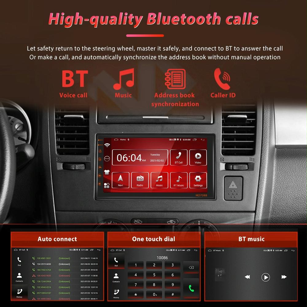 7 Inch Android Navigation Wifi Vehicle Central Control Screen - 2 + 16G Standard + 12Lights Camera 14