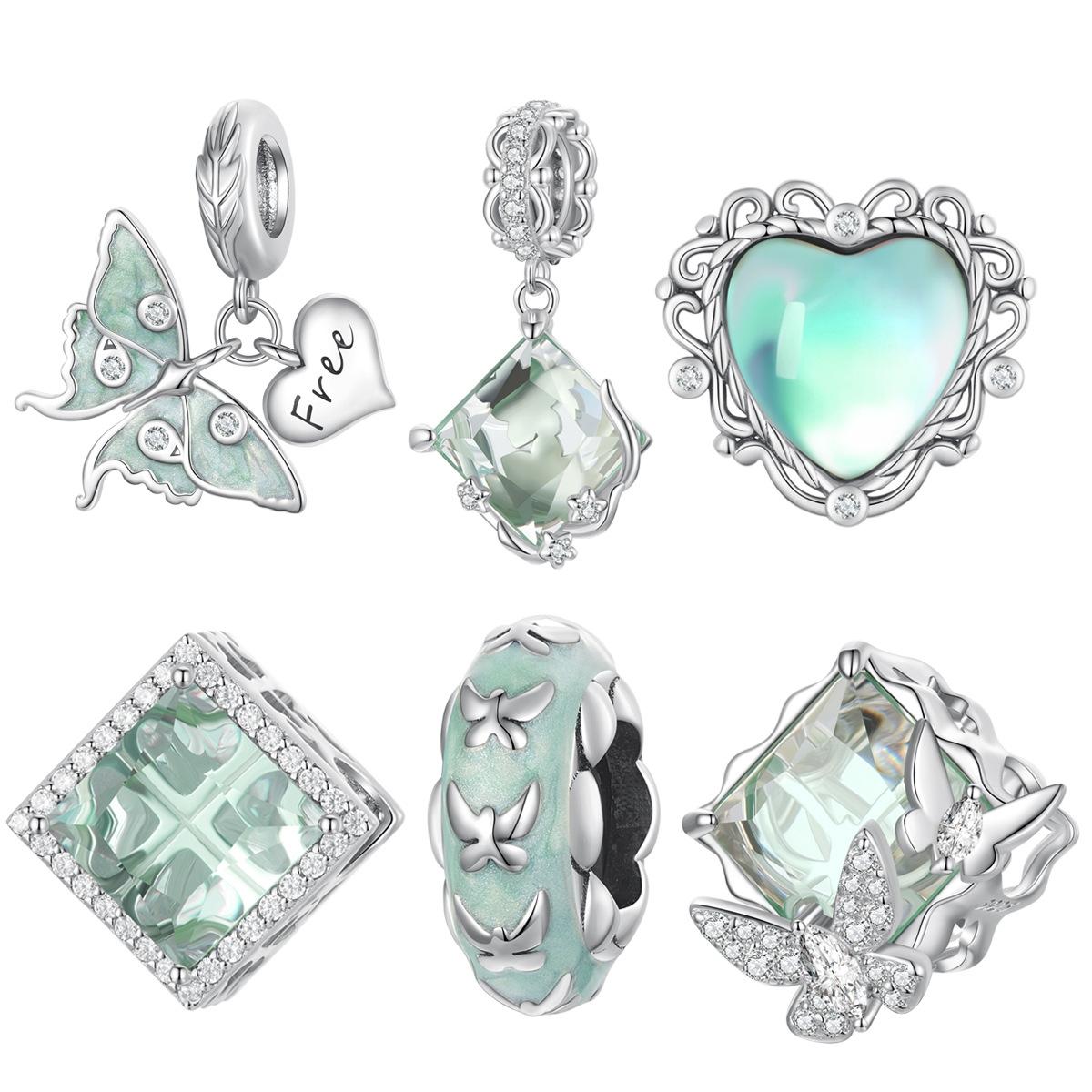 925 Sterling Silver Natural Butterfly Pendant For Diy Bracelet Style - Butterfly 4