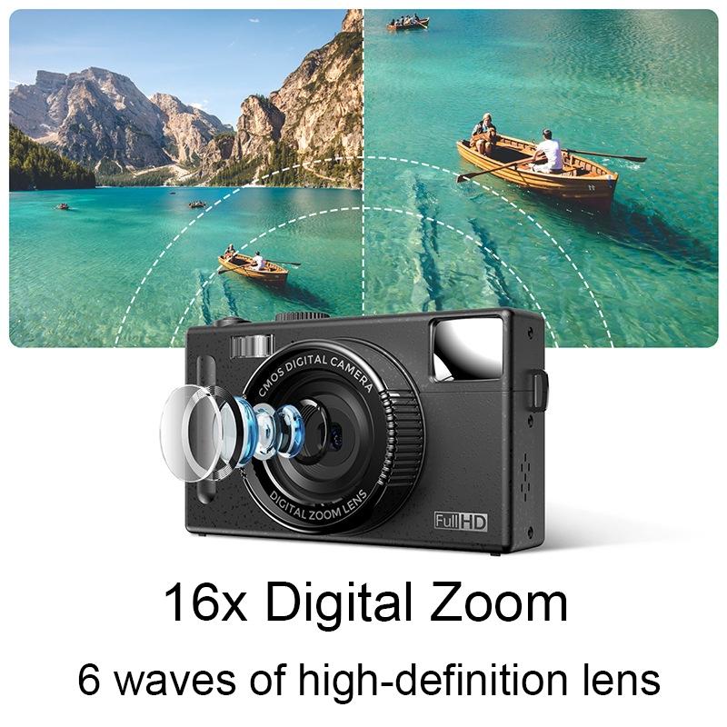 3.0 Hd Children's Digital Camera with 48mp & 3 Screen + Card Reader - Black 6