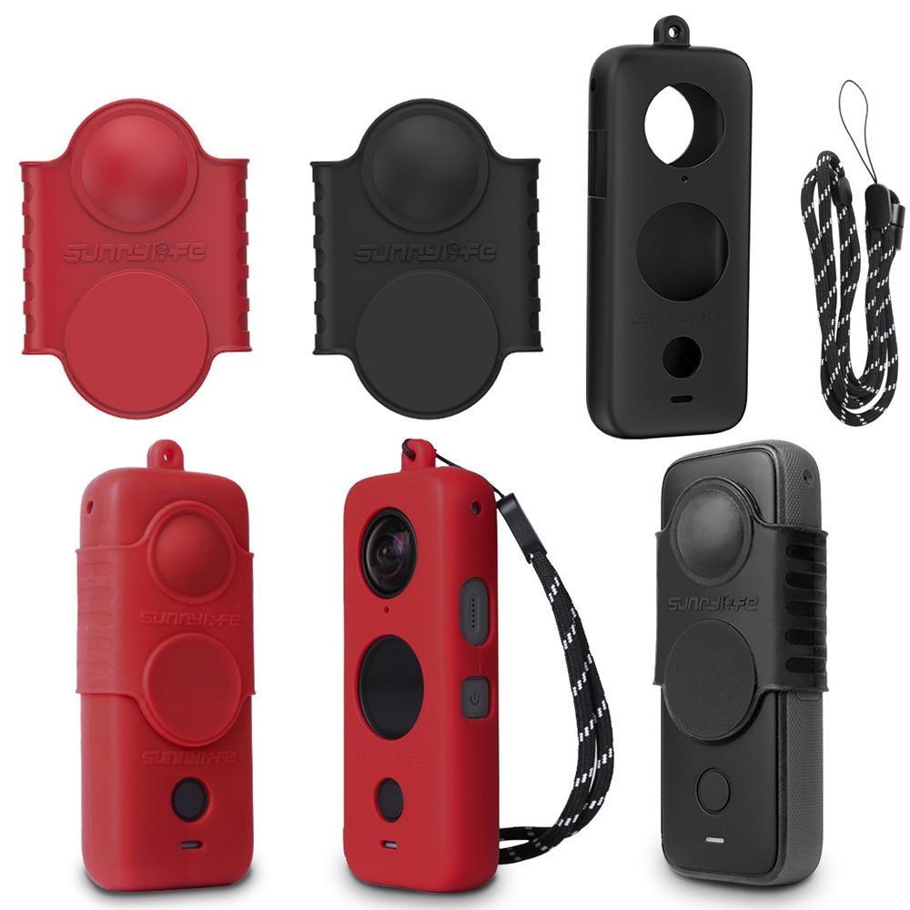 Silicone Protective Case with Lanyard for Insta360 one X2 3