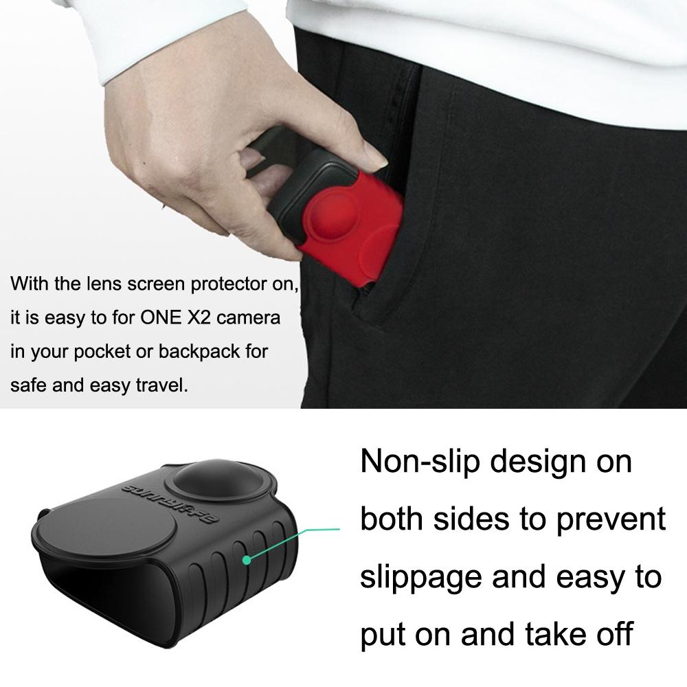 Silicone Protective Case with Lanyard for Insta360 one X2 8
