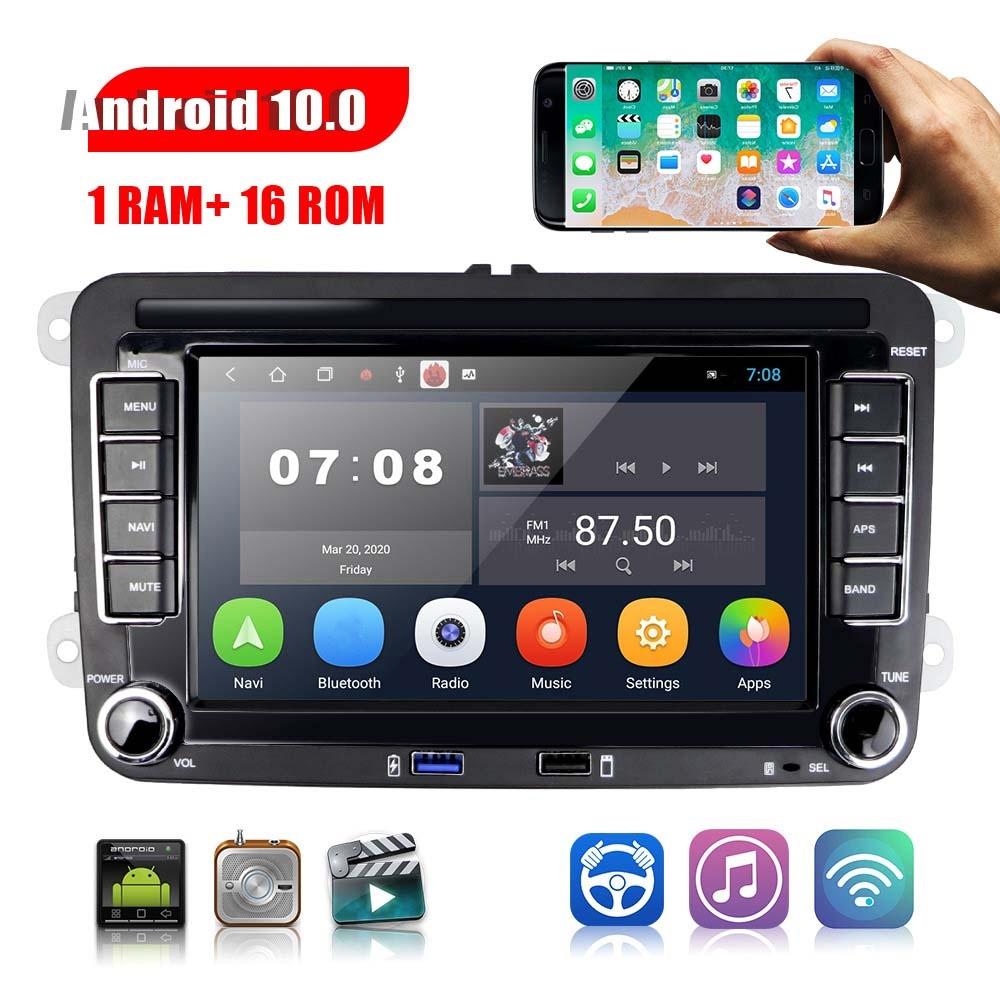 7 Inch Android Car Multimedia Player With Navigation Bluetooth Reversing Camera - 10.0 Os - 2 + 32G - Standard + 12Lights - Fits Volkswagen 8