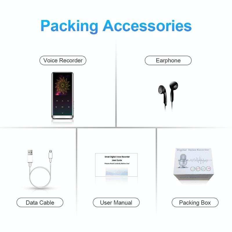 High Def Noise Reduction Mp4 Player 16Gb Bluetooth 5