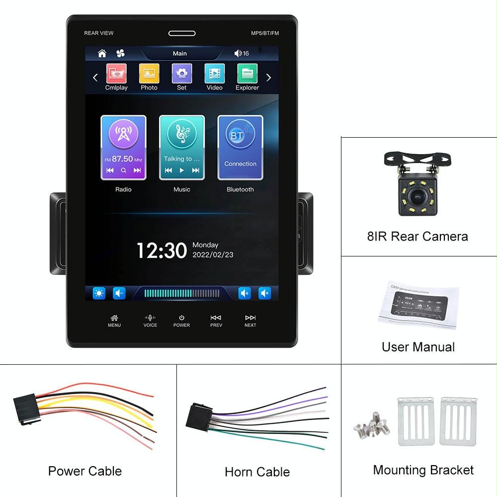 9.5 Inch Carplay Mp5 Player + 8 Light Camera - Standard Style 3
