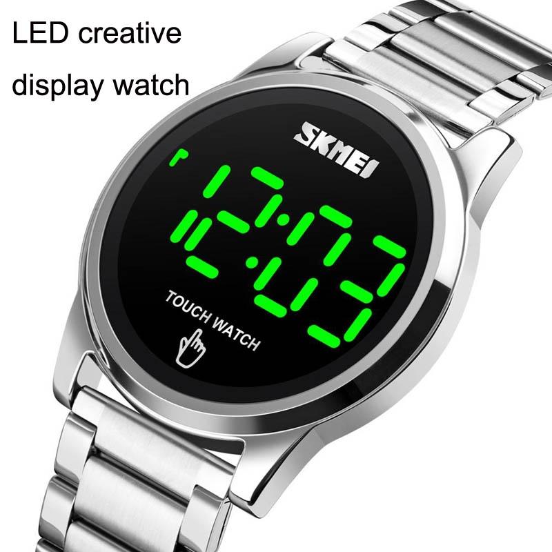 Men Electronic Sports Watch - Versatile Steel Belt - Silver 4