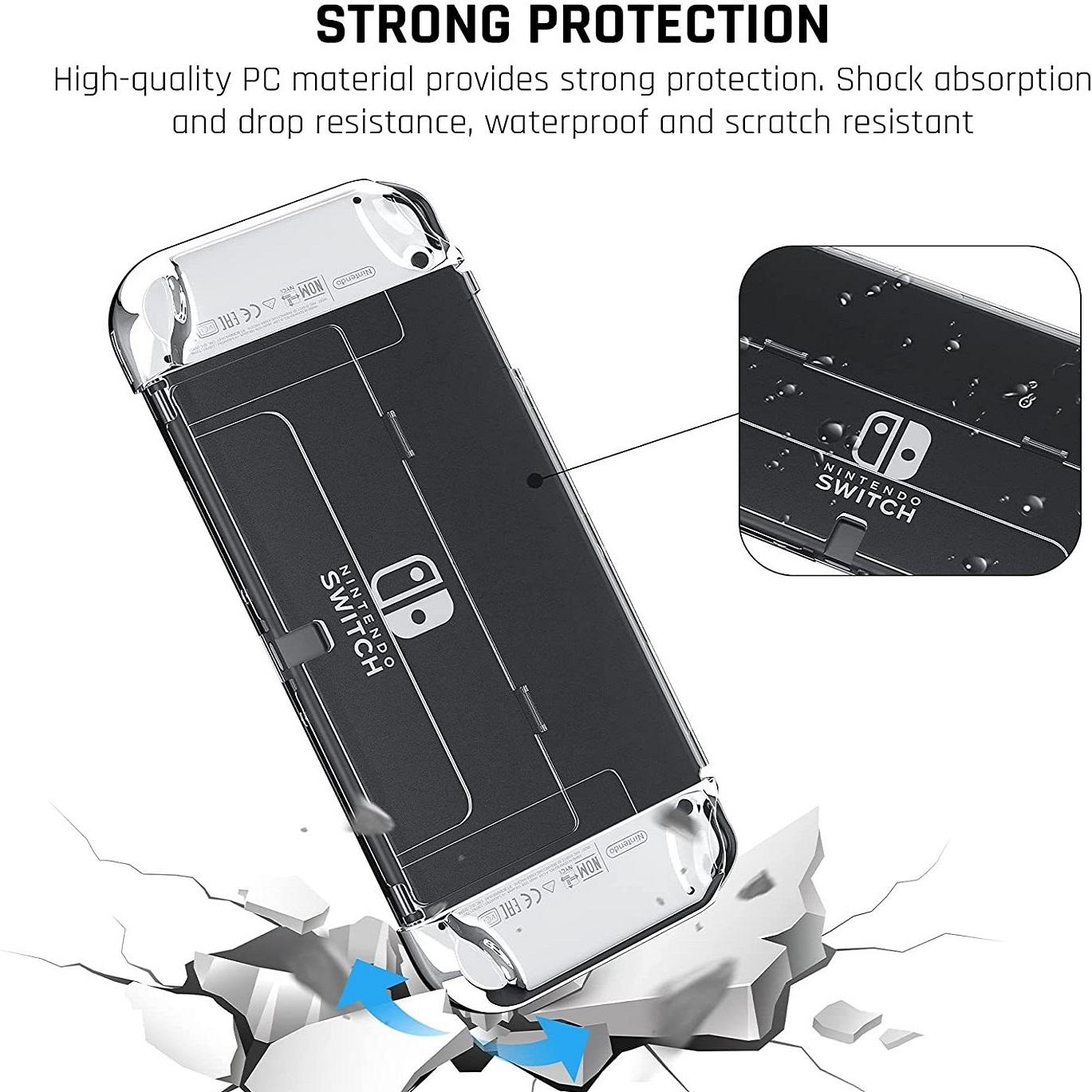 Switch Oled Bundle with Crystal Shell Remote Film and Storage Bag 7