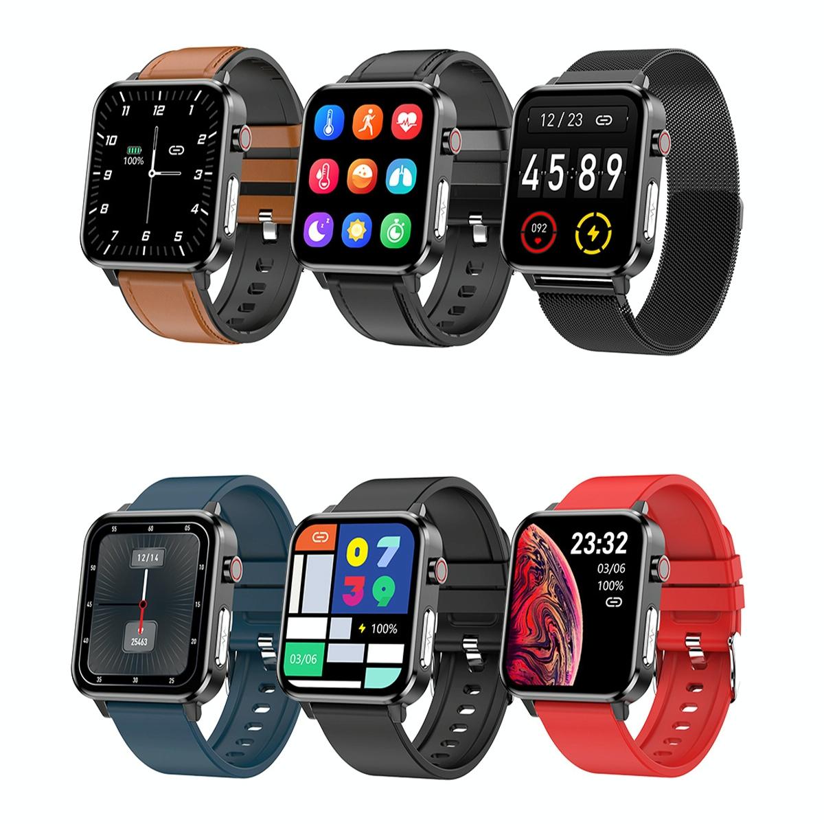 1.7 Inch Heart Rate Bluetooth Watch Red 3