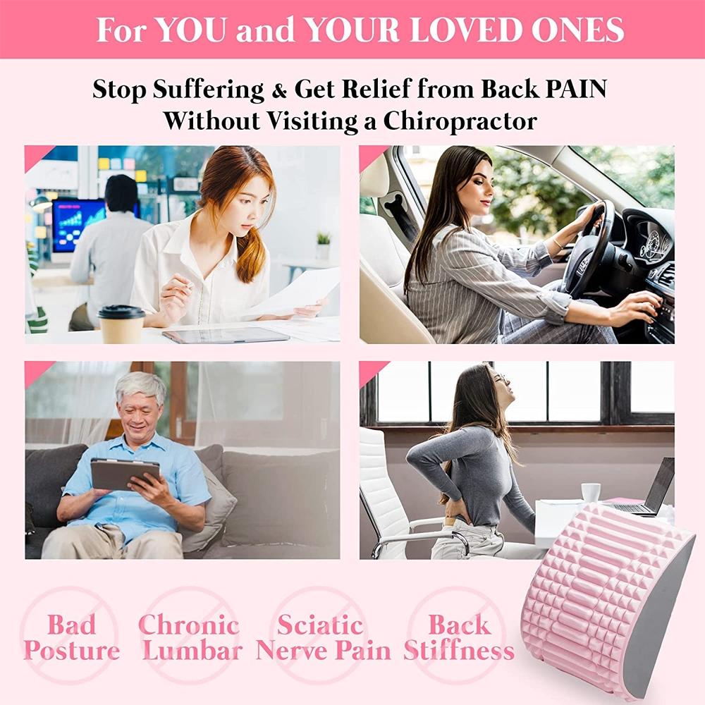 Blue Lumbar Massager For Spinal Stretching And Relaxation - Colour Matching Gray 4