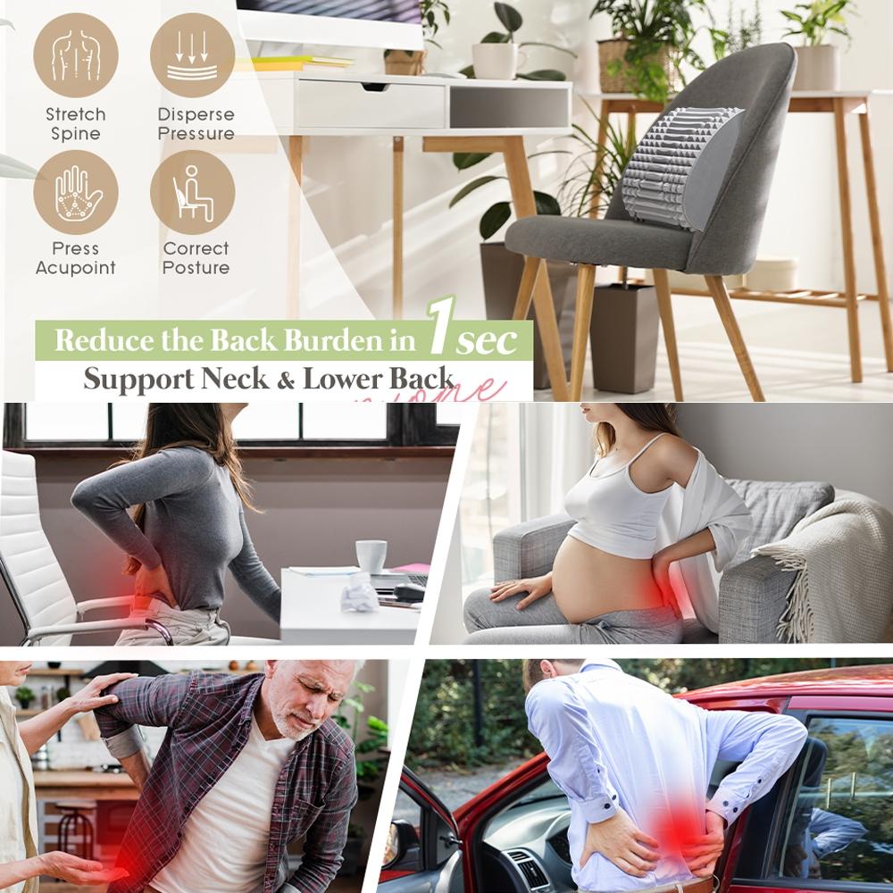 Blue Lumbar Massager For Spinal Stretching And Relaxation - Colour Matching Gray 6