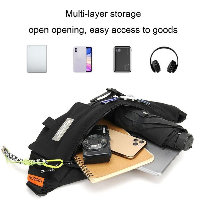 Chest Shoulder Messenger Bag Badge - Grey + Badge 6