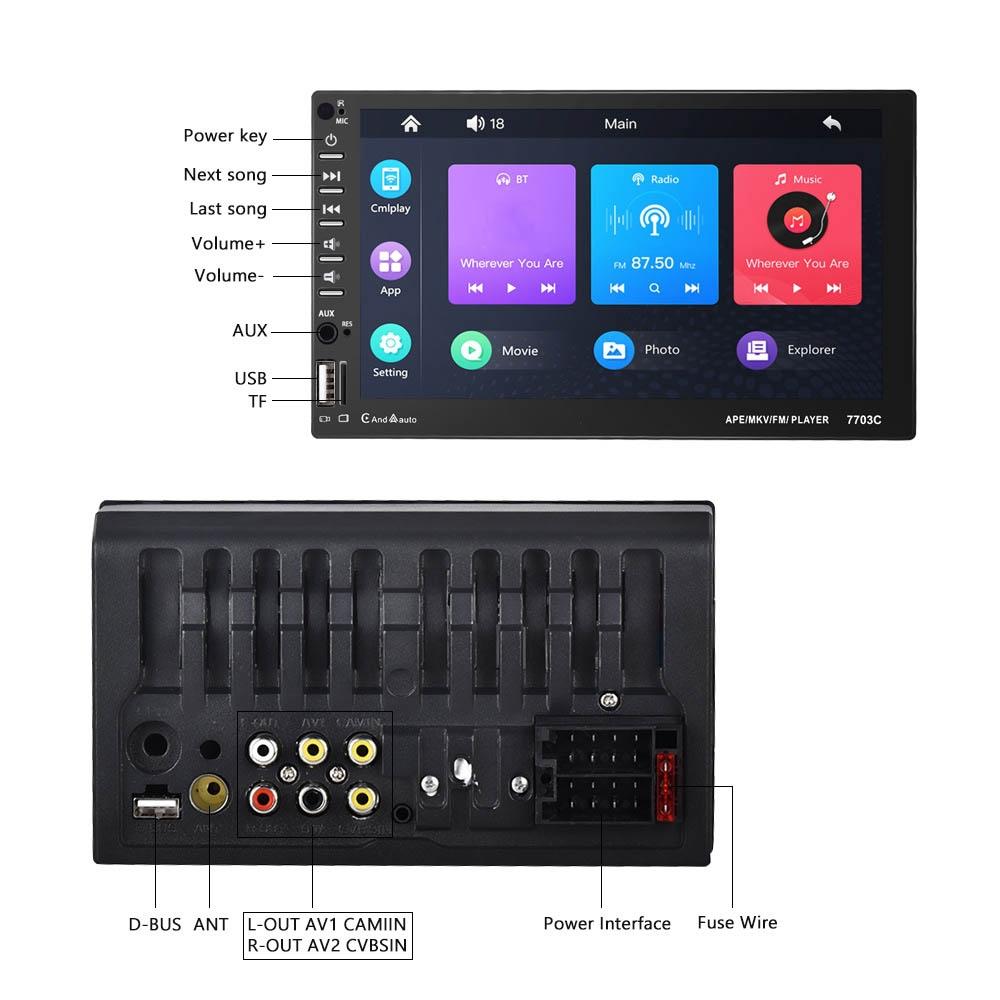 7 Inch Car Mp5 Player With Bluetooth & 8 Light Camera - Universal Fit 5
