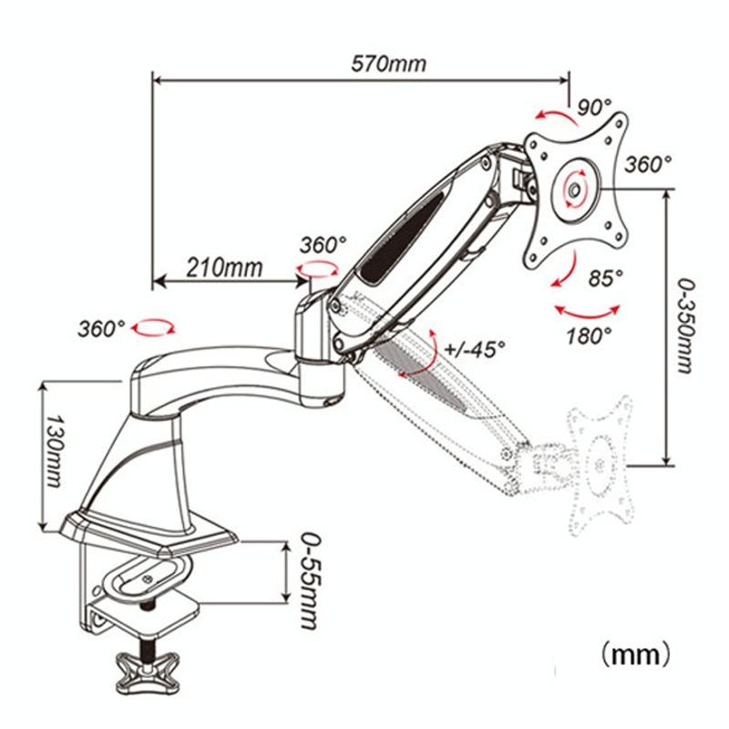 Adjustable Monitor Stand with Rotating Lift Function 4