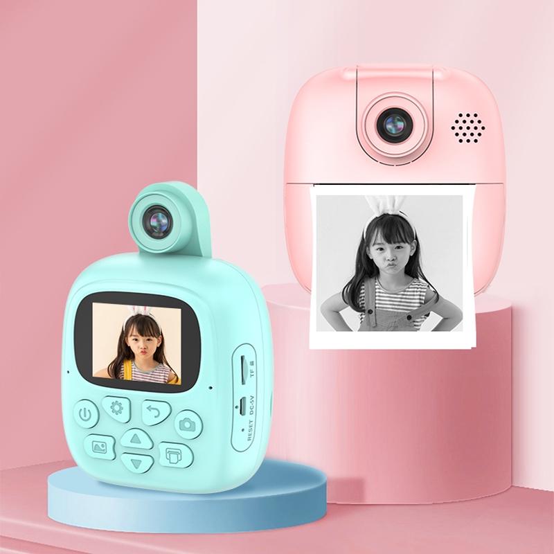 32g Pink Cartoon Kids Camera with Rotating Lens - A18 Hd 3