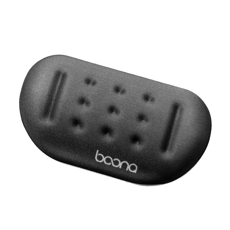 Silicone Memory Wrist Pad With Massage Hole For Keyboard And Mouse Black