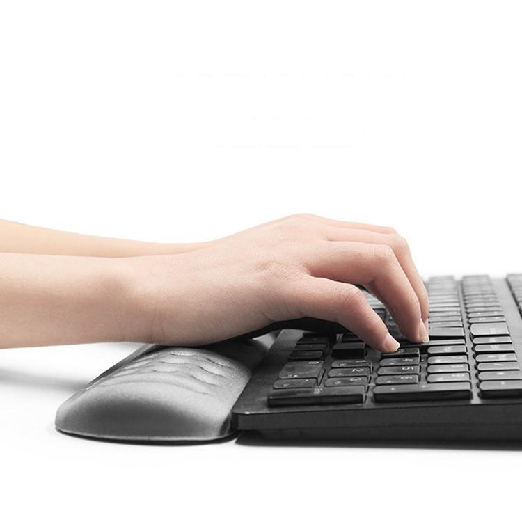 Silicone Memory Wrist Pad With Massage Hole For Keyboard And Mouse Black 4