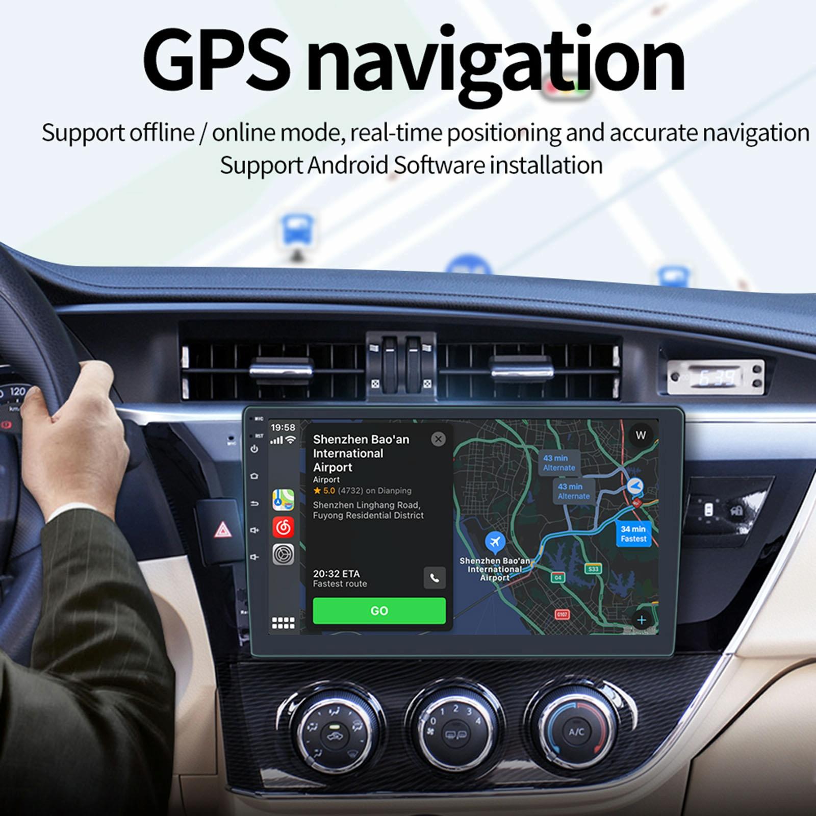 10.1 Inch Car Android Player Gps Navigation Bluetooth Touch Radio Mirror Link Fm Wifi Steering Wheel Control Standard Version + Carplay 13