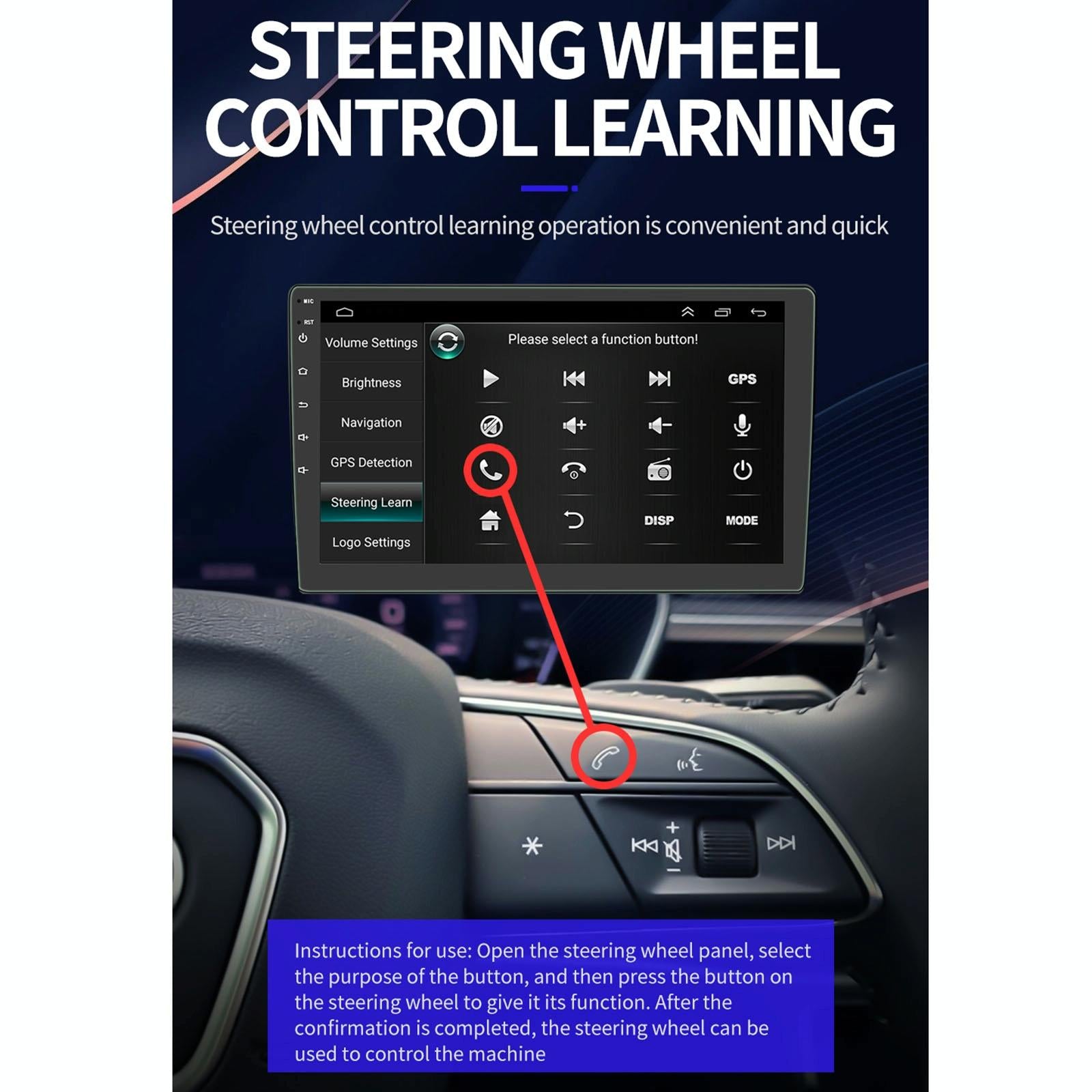 10.1 Inch Car Android Player Gps Navigation Bluetooth Touch Radio Mirror Link Fm Wifi Steering Wheel Control Standard Version + Carplay 8