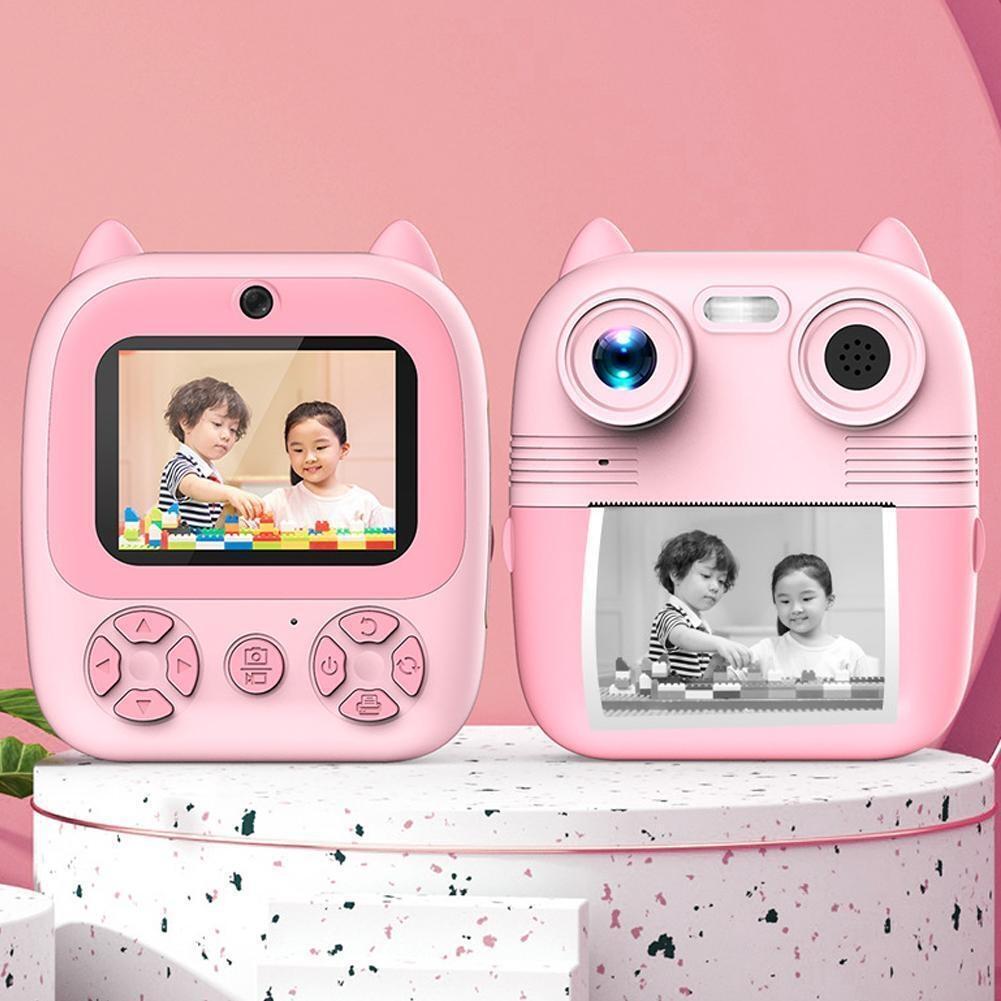 Instant Print Camera with Dual Lens - 2.8 Screen for Kids Blue - Blue 3