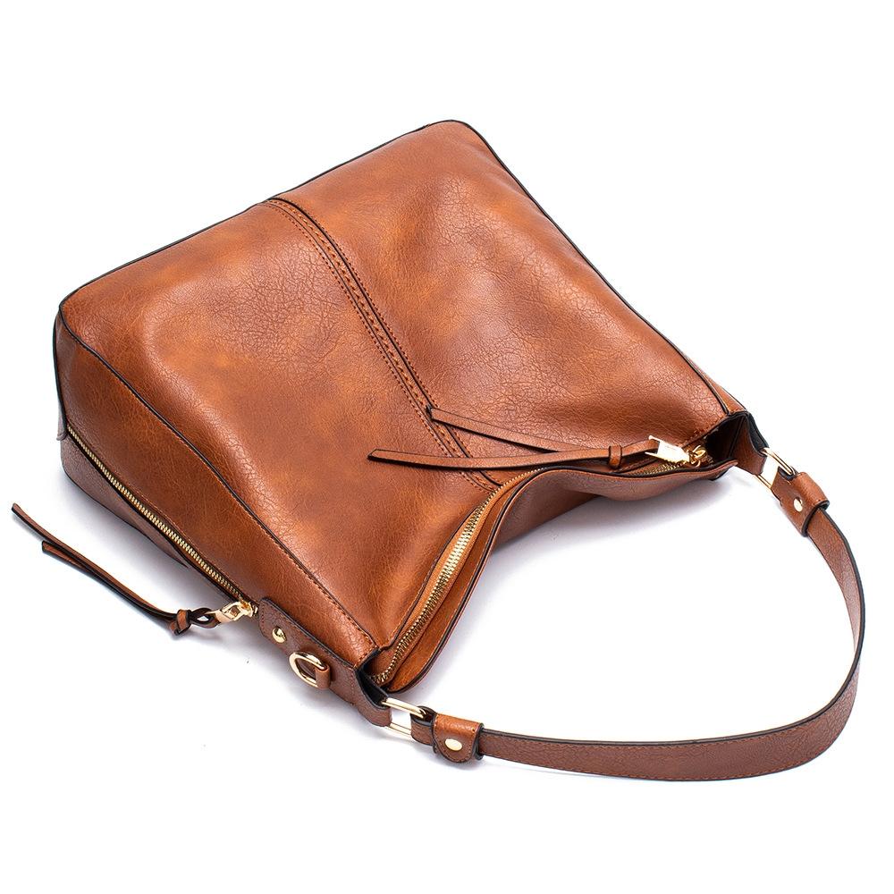 Adjustable Leather Tote Bag with Multi-compartments - Large Capacity 3