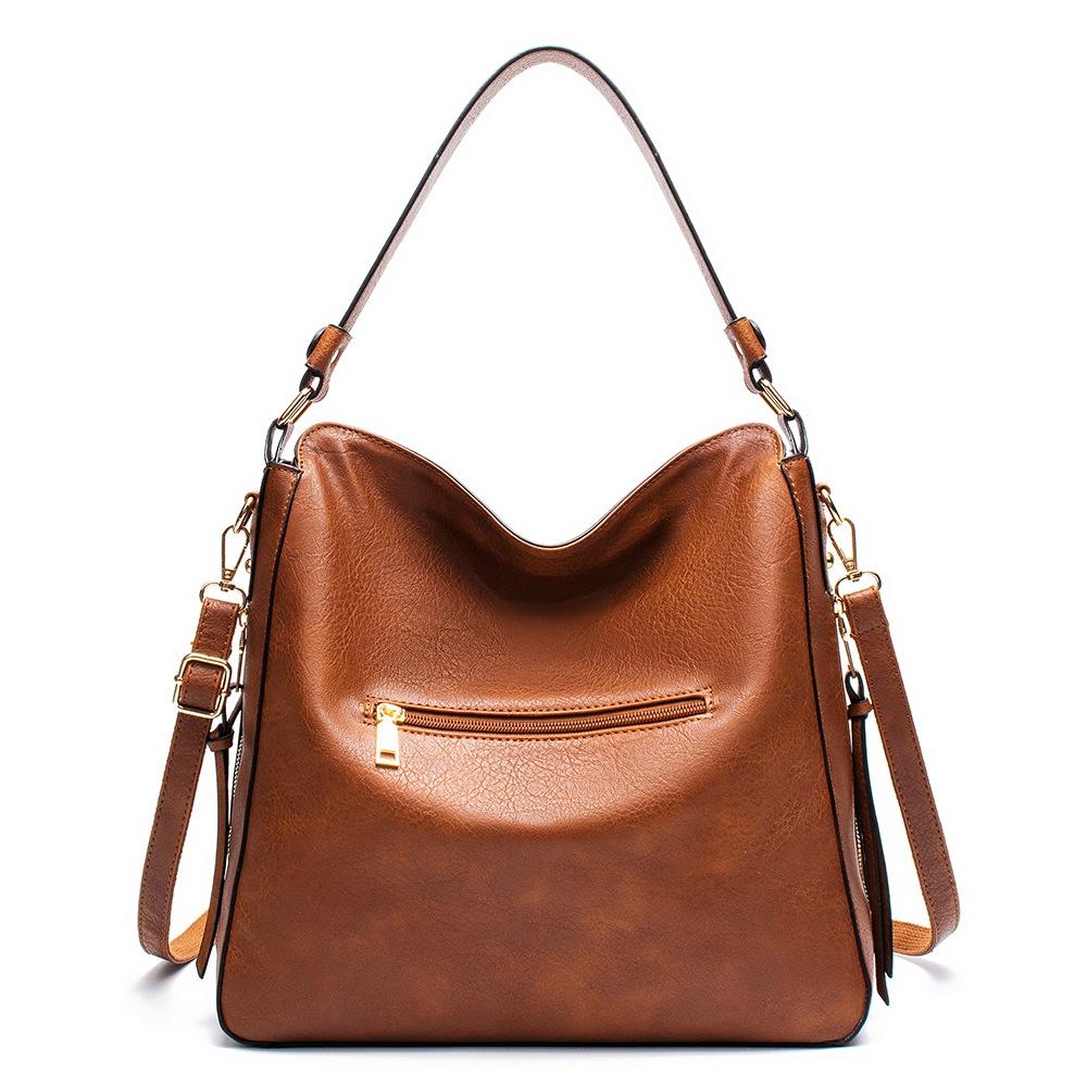 Adjustable Leather Tote Bag with Multi-compartments - Large Capacity 5