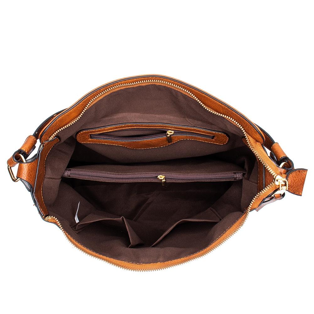 Adjustable Leather Tote Bag with Multi-compartments - Large Capacity 6