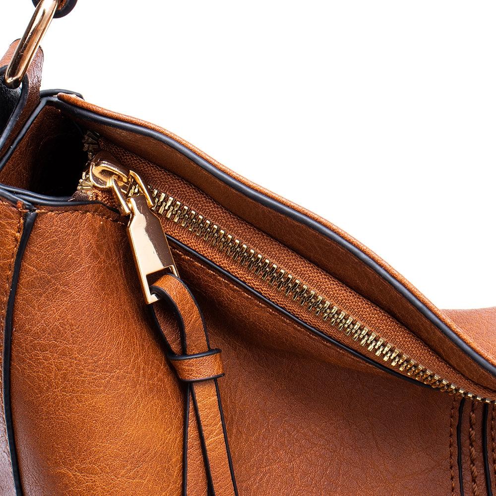 Adjustable Leather Tote Bag with Multi-compartments - Large Capacity 7