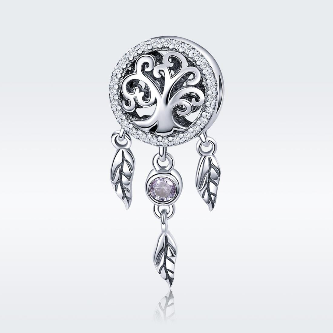 925 Sterling Silver Retro Hollow Dream Catcher Beaded Bracelet 3