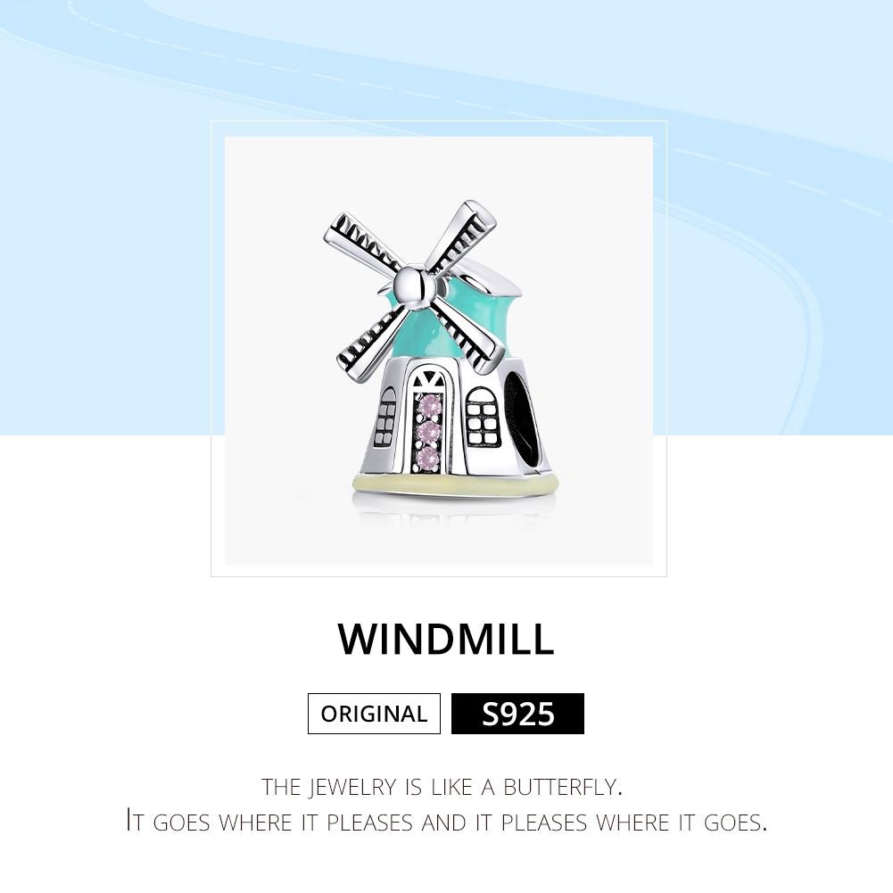 925 Sterling Silver Windmill Beads For Diy Bracelets & Necklaces 4
