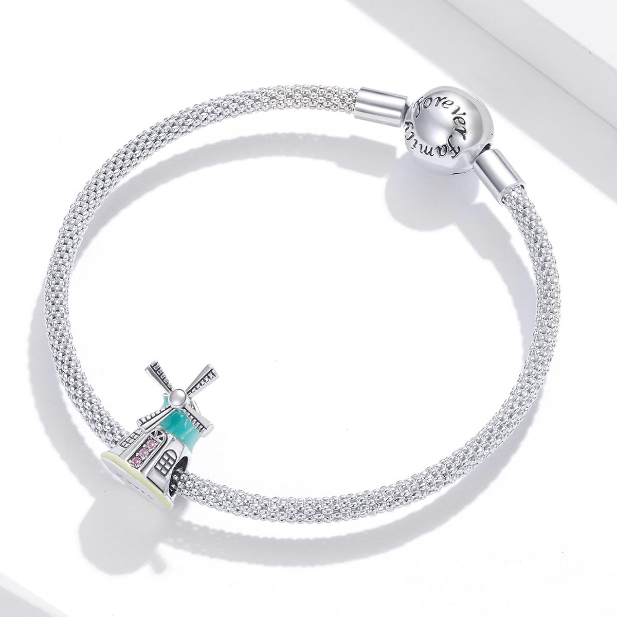 925 Sterling Silver Windmill Beads For Diy Bracelets & Necklaces 8