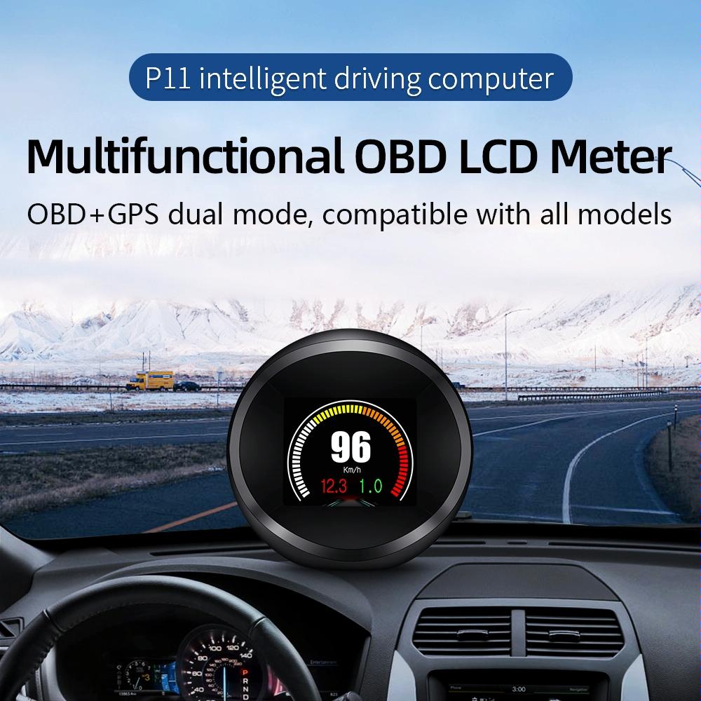 Car Hud Head Up Display Obd2 + Gps Mode Water Temp Speed Voltage Fuel Speed Alarm 4