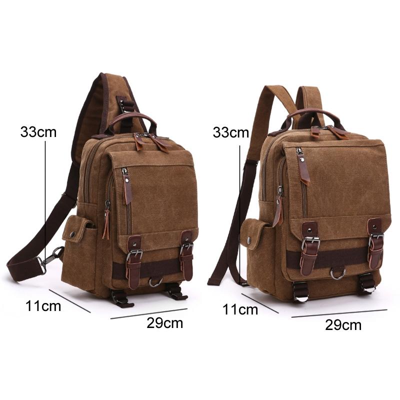 Red Canvas Chest Bag For Outdoor Travel Messenger Style 4