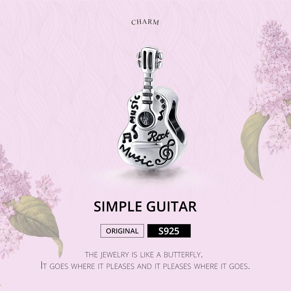 925 Sterling Silver Guitar Beads For Diy Bracelets & Necklaces 4