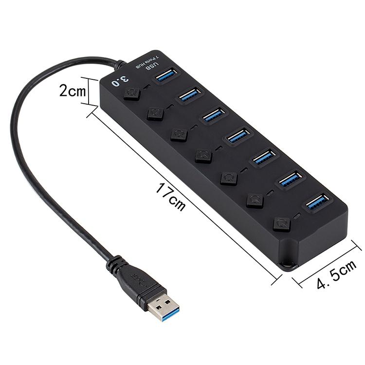 7-Port Usb 3.0 Hub With Switch For Pc / Laptop 5