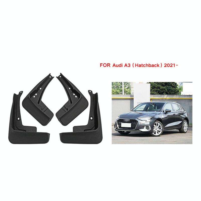 For Audi A3 Hatchback 2021 4Pcs / Set Car Auto Soft Plastic Splash Flaps Fender Guard 3
