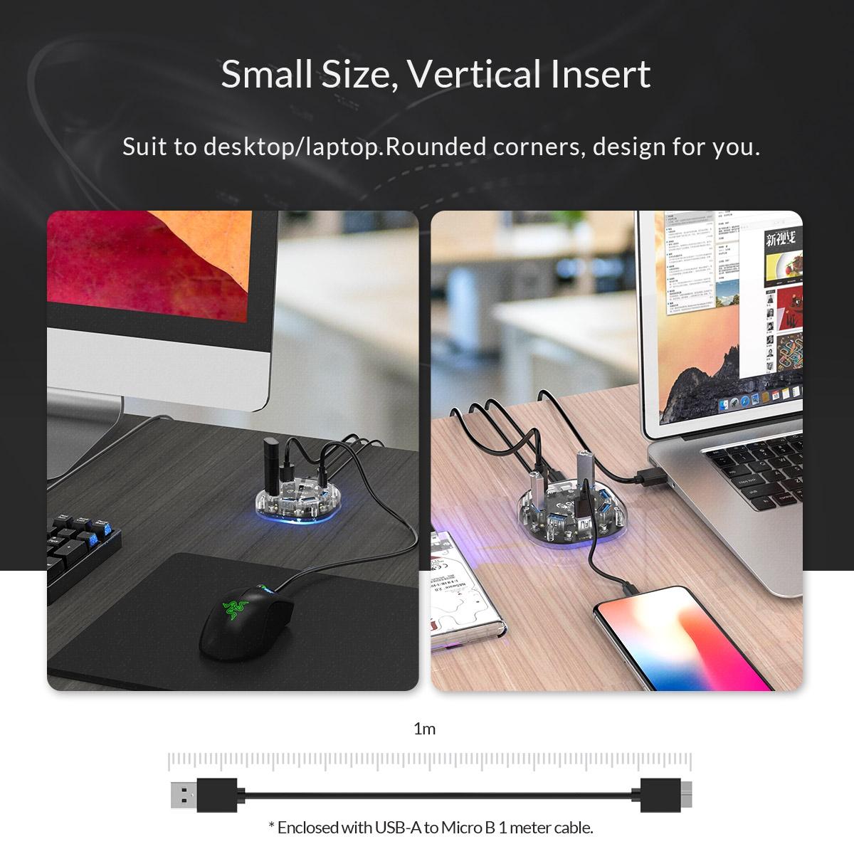 7-Port Transparent Usb3.0 Hub 9