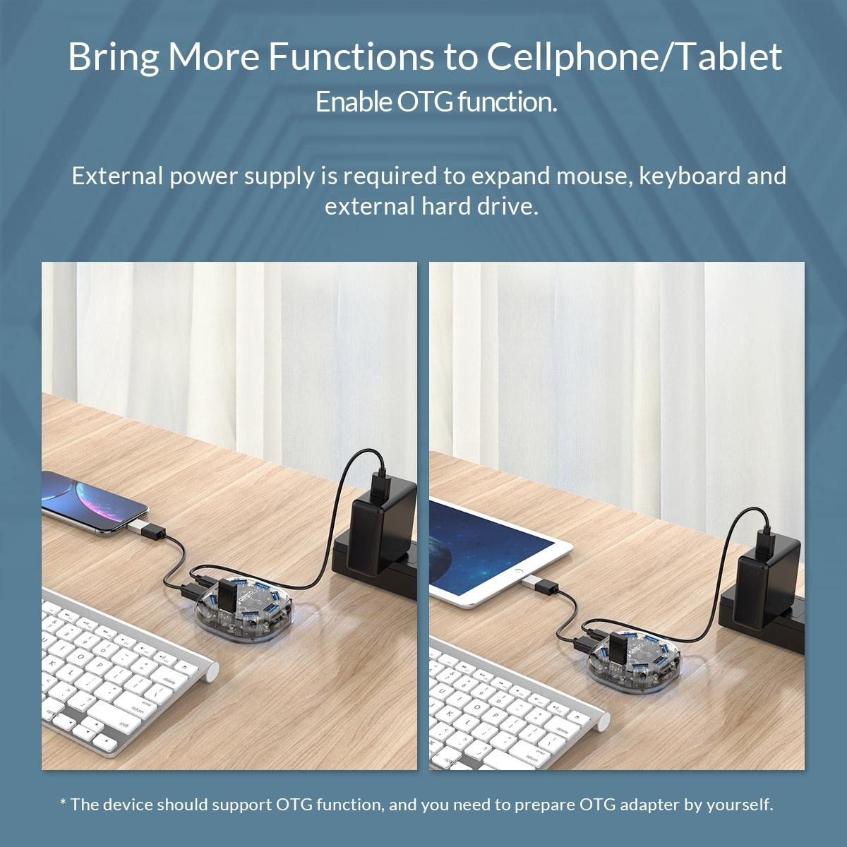 7-Port Transparent Usb3.0 Hub 10