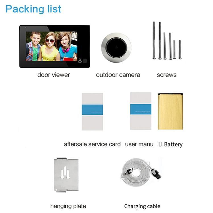 2.0Mp Smart Doorbell With 4.3 Tft Display Screen 5