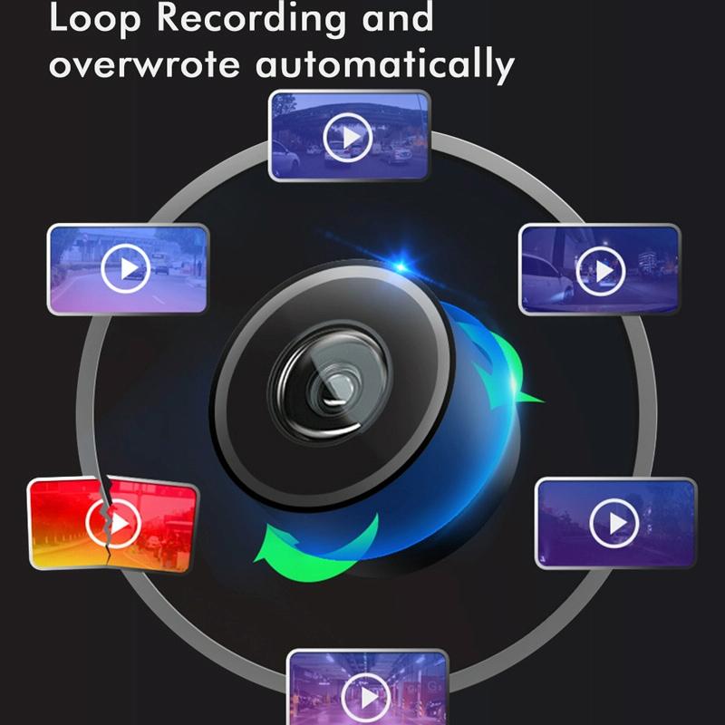 Large 9.66 Dual-record Driving Recorder with 2k Touch Screen and Parking Video Reversing Image 9