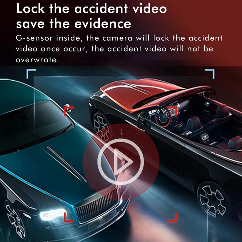 Large 9.66 Dual-record Driving Recorder with 2k Touch Screen and Parking Video Reversing Image 10